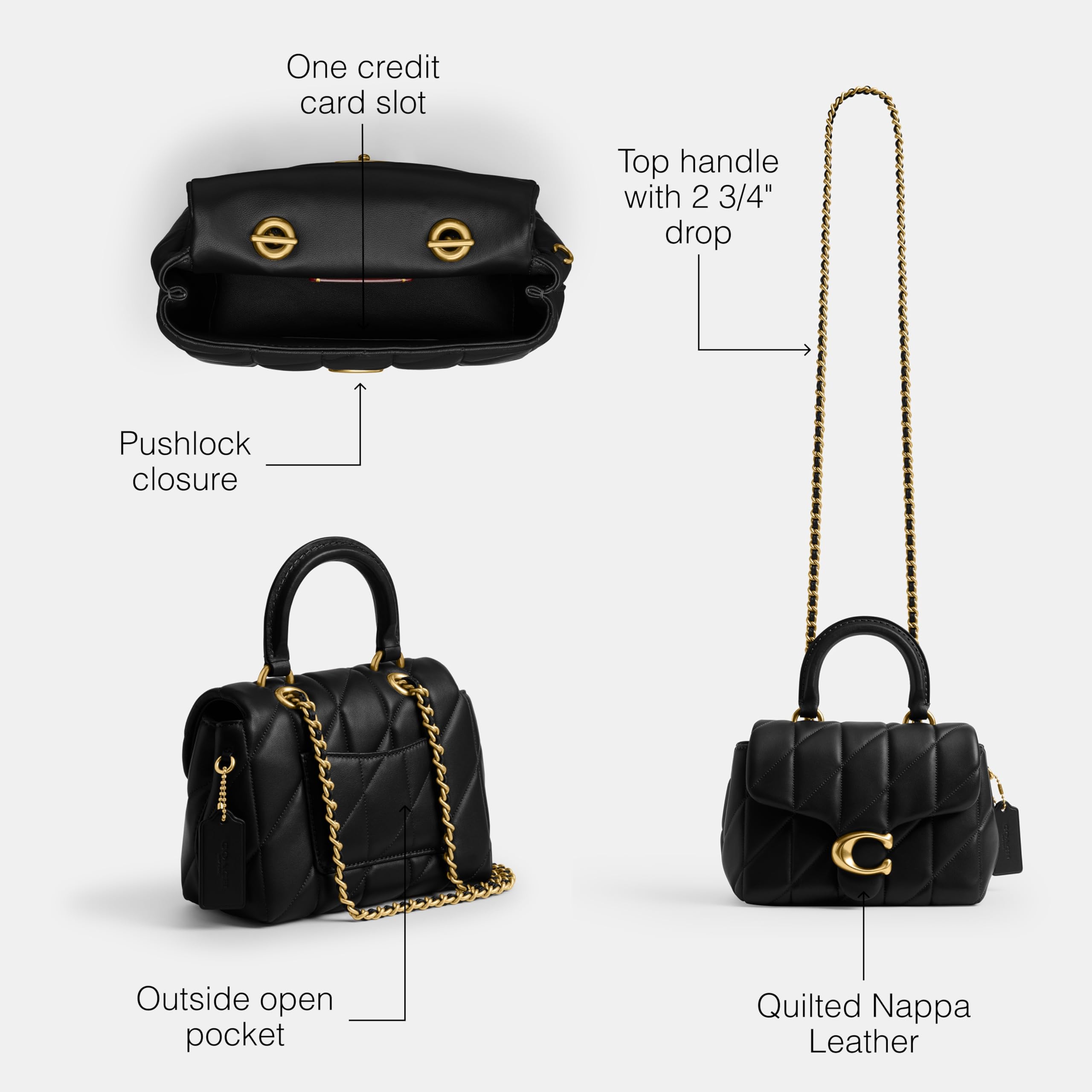 Quilted Top Handle Bag