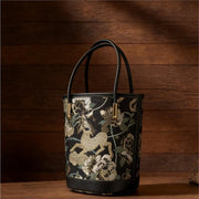 Brocade Satin Bucket Bag