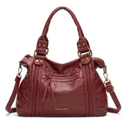Washed Leather Hobo Bag