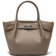 Leather Bucket Satchel Bag