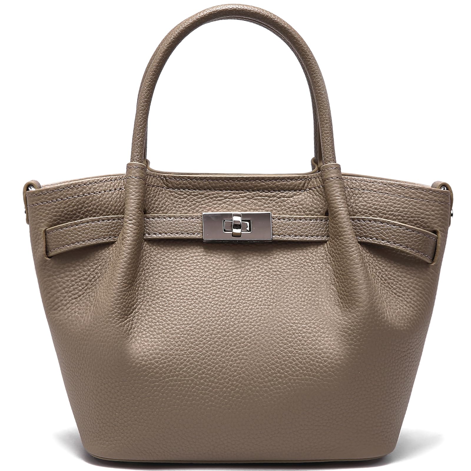 Leather Bucket Satchel Bag
