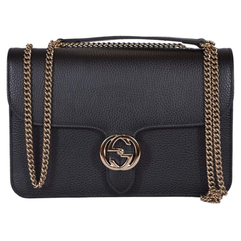 Black Leather Crossbody Bag