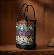 Jacquard Mini Bucket Bag