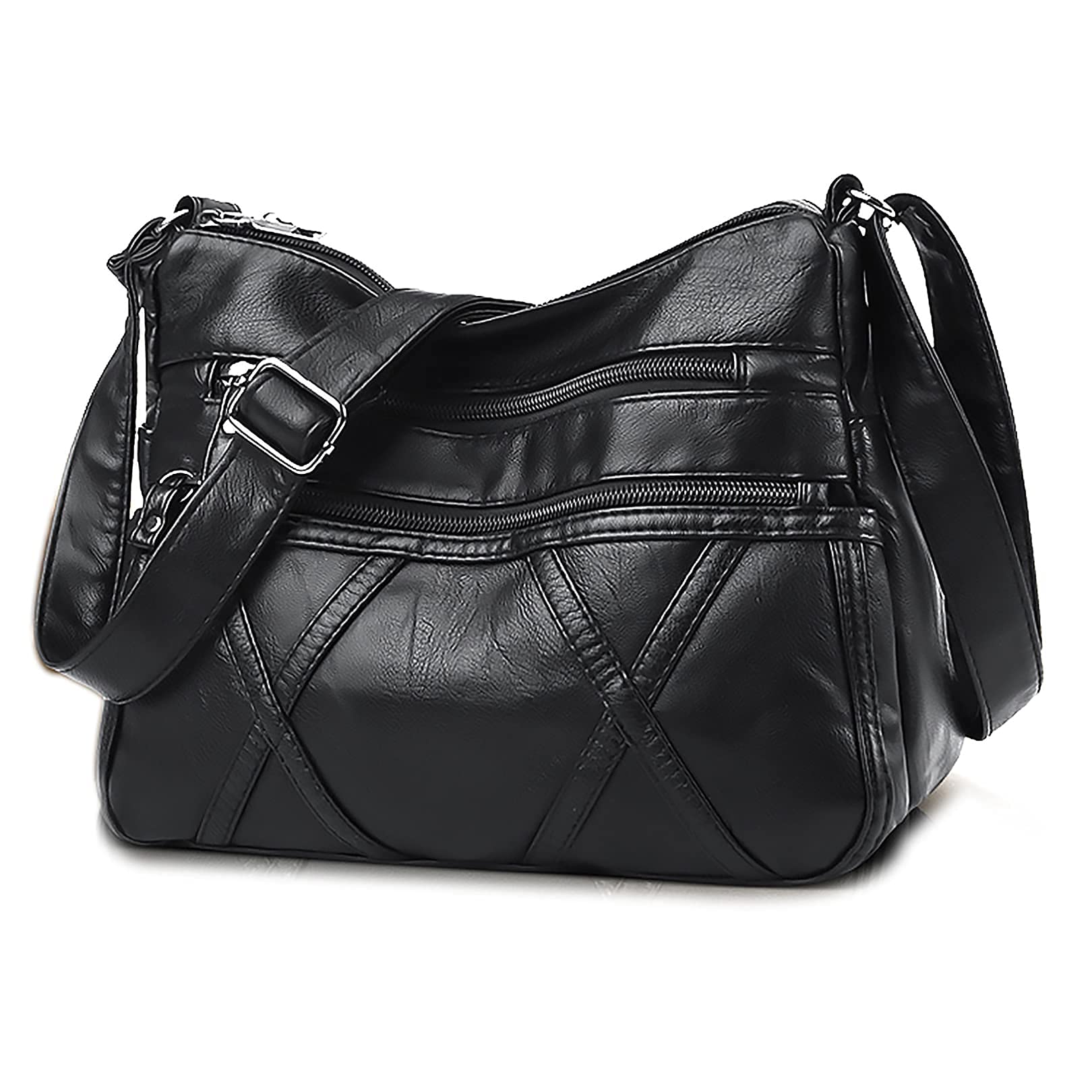 Lightweight Leather Crossbody Bag