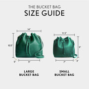 Leather Drawstring Bucket Bag