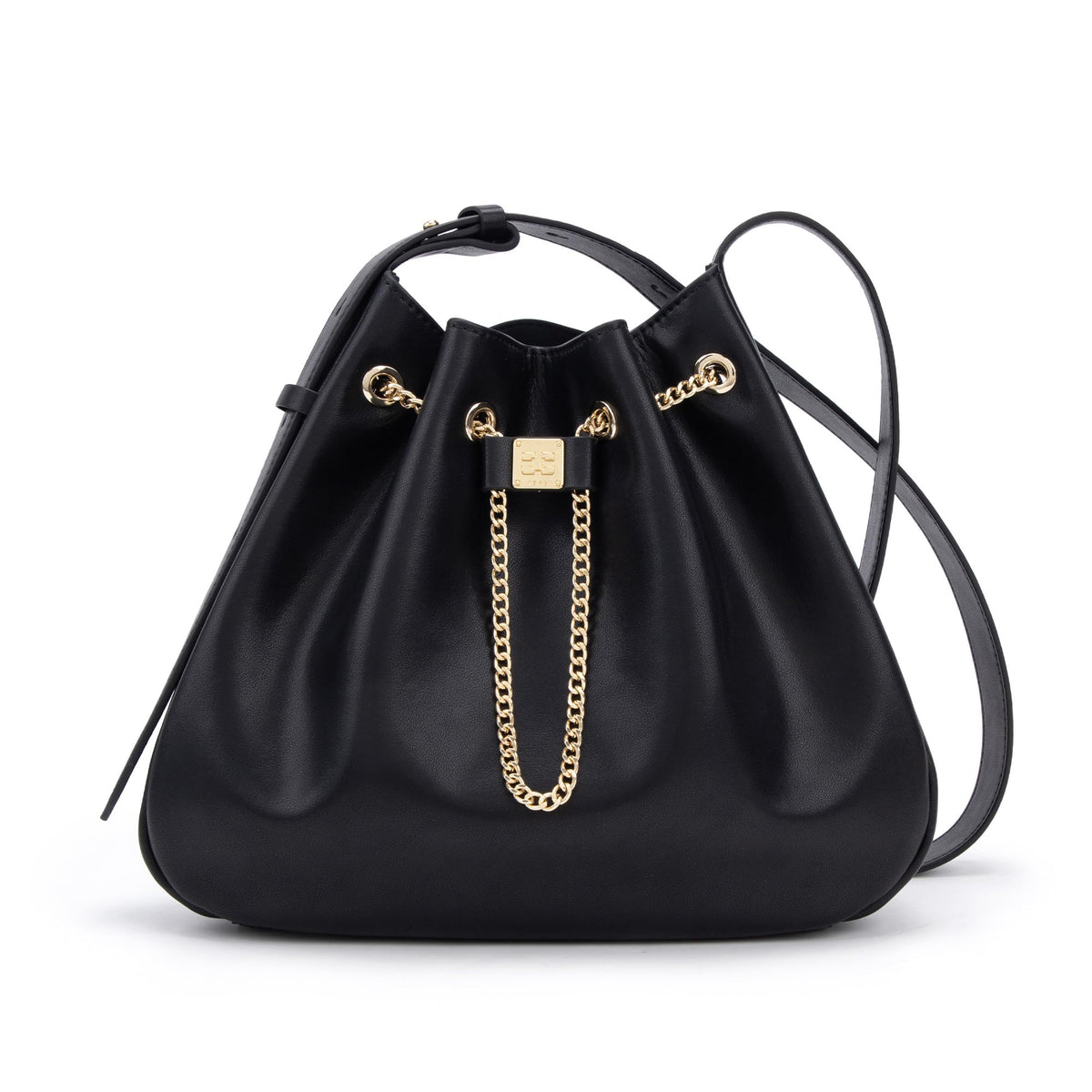 Leather Chain Bucket Bag