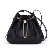 Leather Chain Bucket Bag