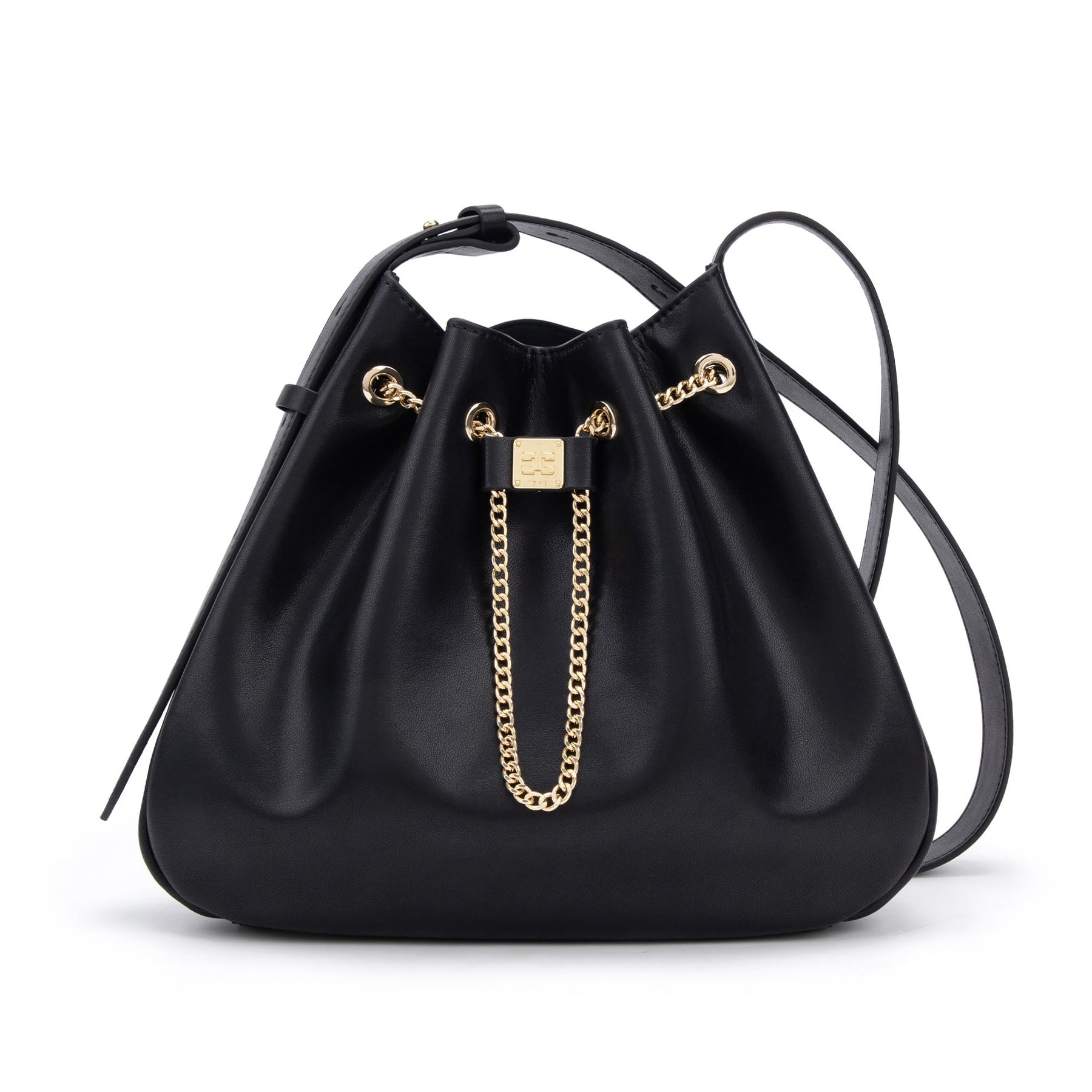 Leather Chain Bucket Bag