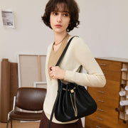Leather Chain Bucket Bag