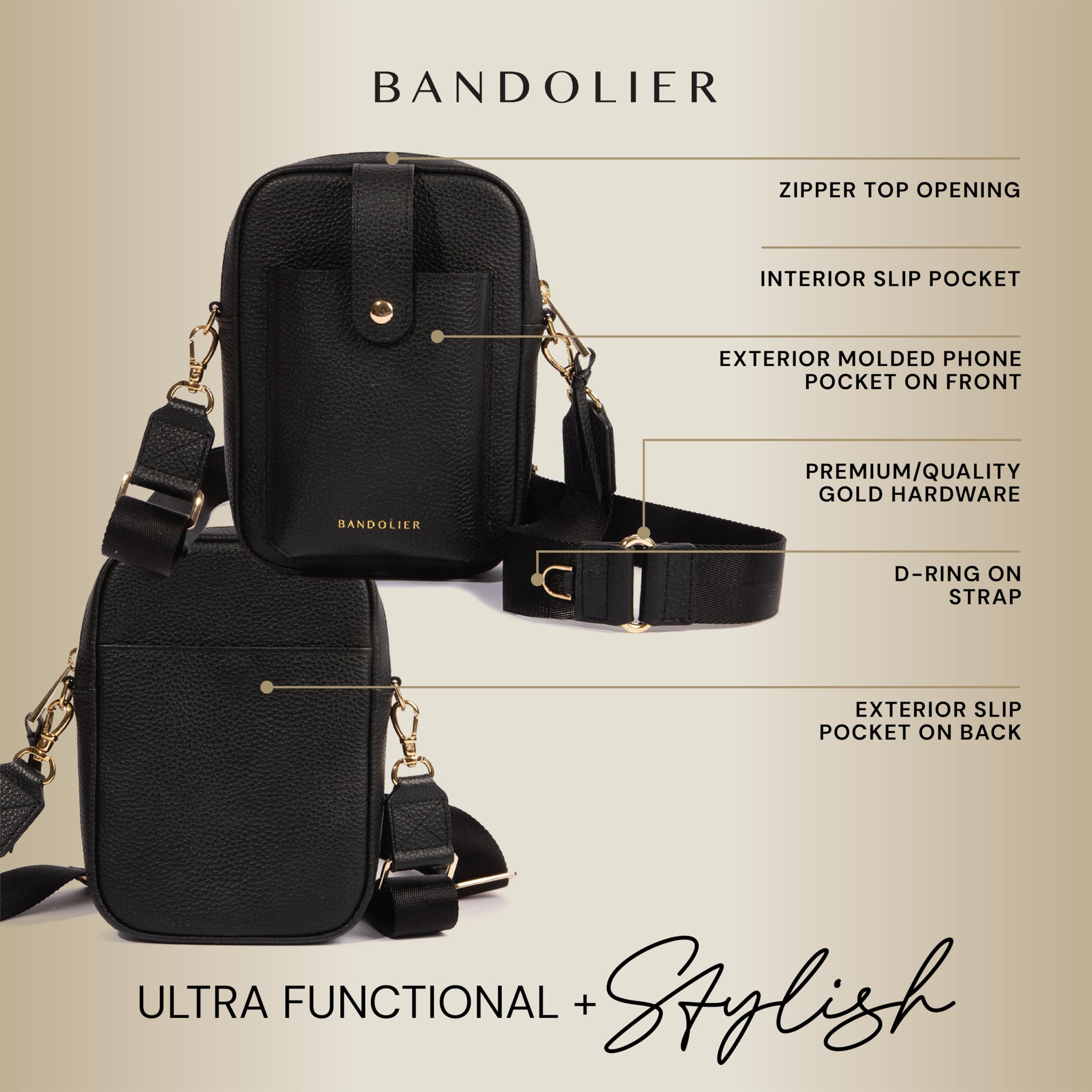 Pebbled Leather Crossbody Bag