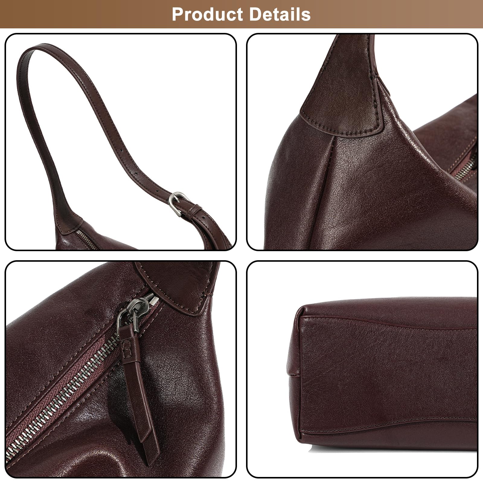 Leather Hobo Satchel Bag