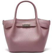 Leather Bucket Satchel Bag