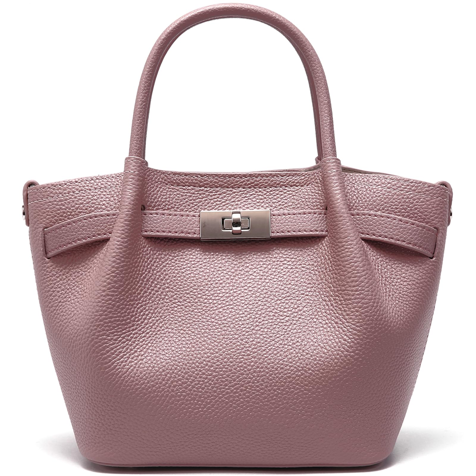 Leather Bucket Satchel Bag