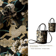 Brocade Satin Bucket Bag