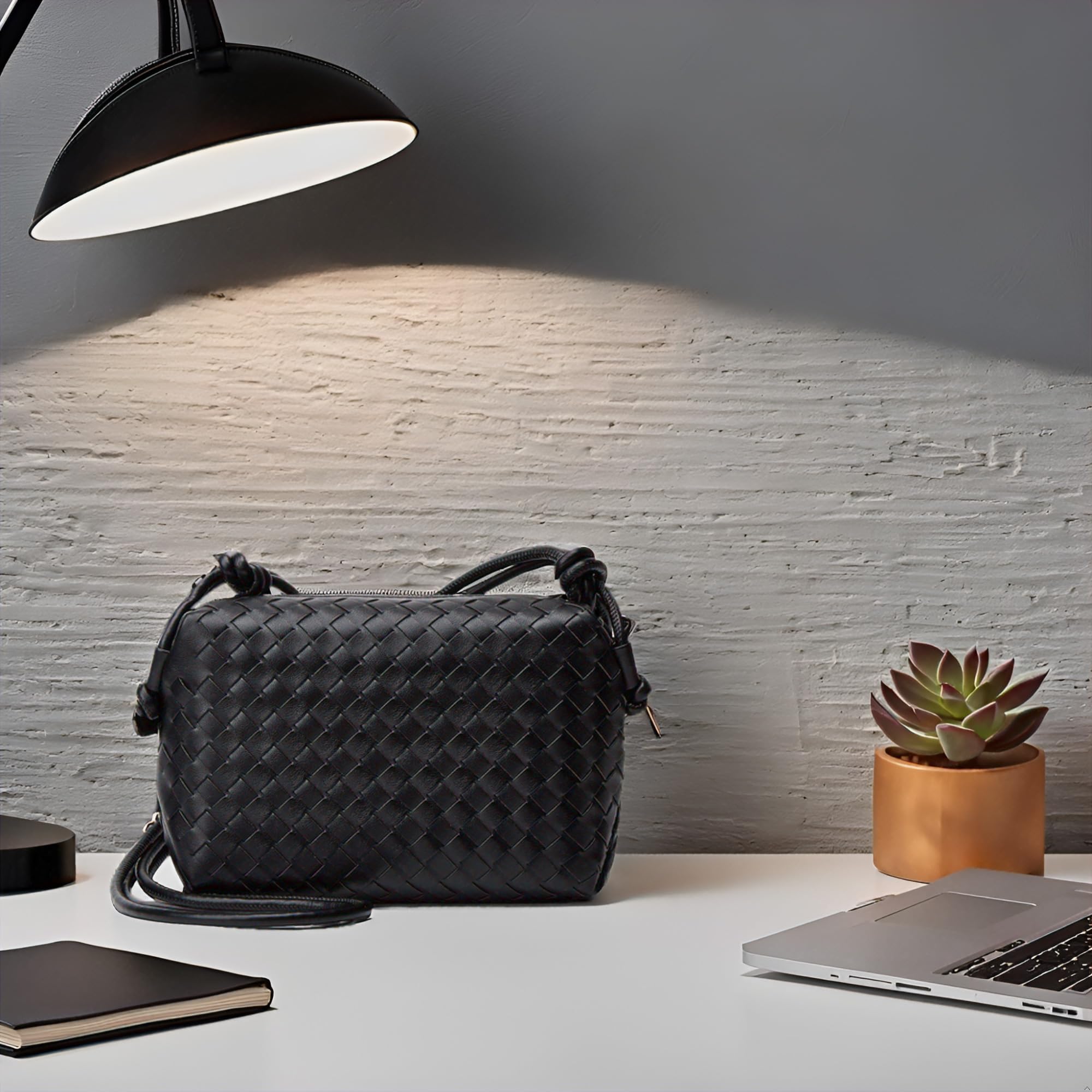 Woven Leather Crossbody Bag
