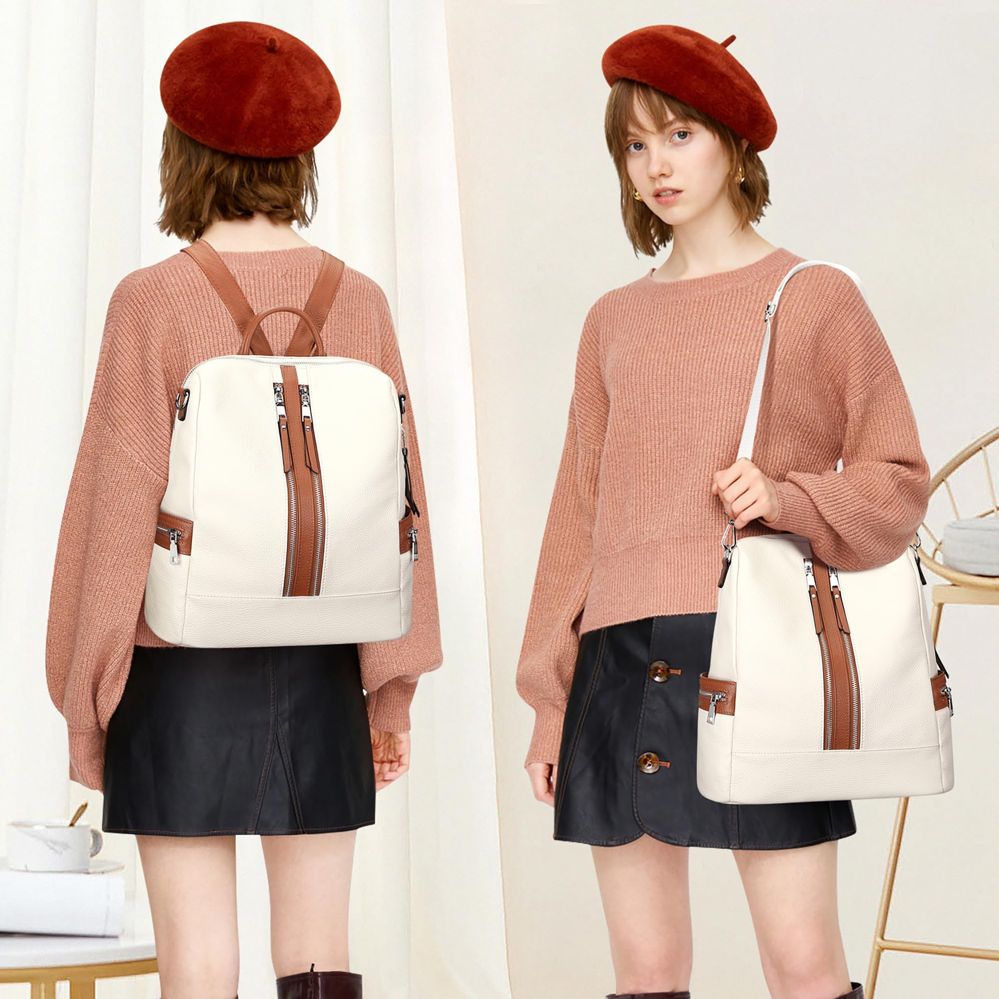 Leather Backpack Purse
