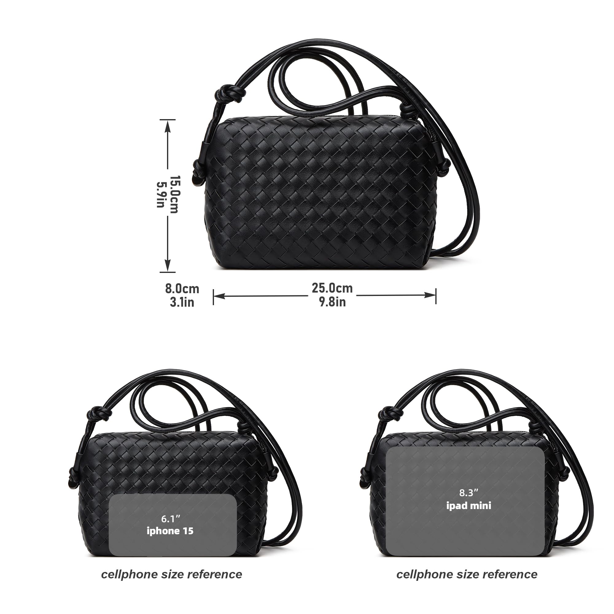 Woven Leather Crossbody Bag