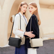 Woven Leather Crossbody Bag